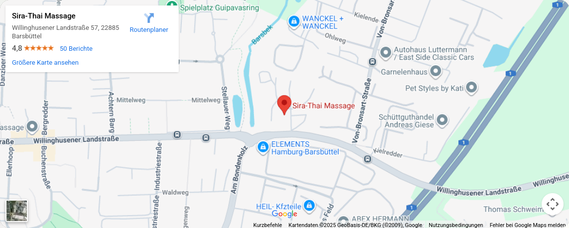 Vorschau der Karte - Sira Thai Massage Standort