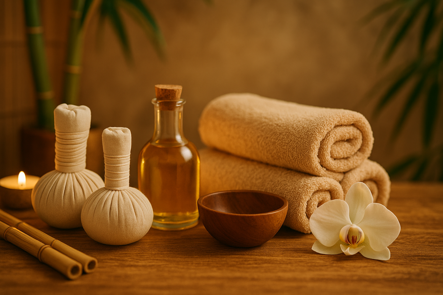 Traditionelle Fuß-Massage